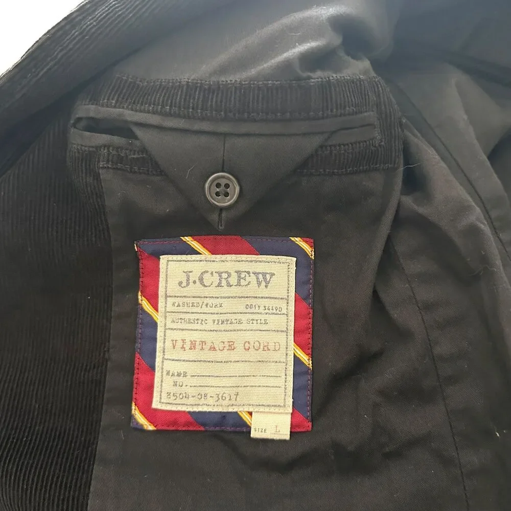 JCREW Vintage Cord Sport Jacket‎ Black Large